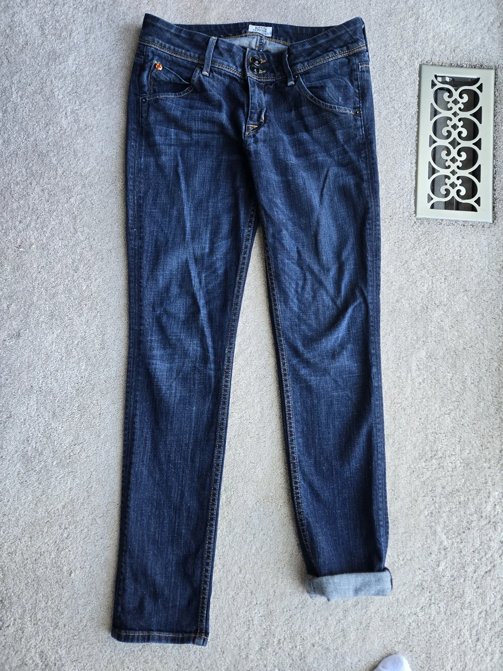 Hudson Jeans Women's Straight Dark Blue Denim - Picture 9 of 9